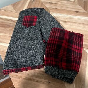 Plaid Hoodie Set